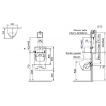 Inax AU-431VAC/BW1 掛牆尿斗 (背入水)